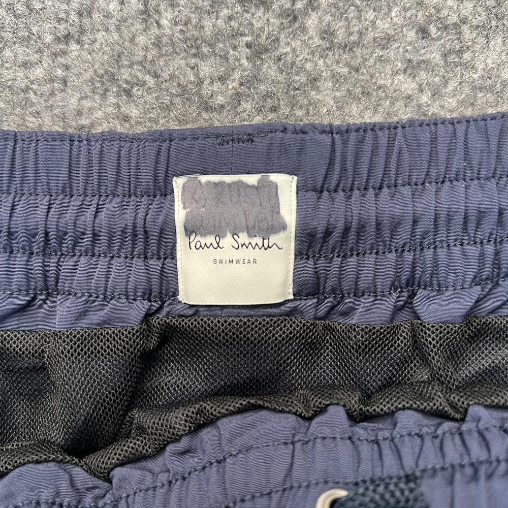 Paul Smith Board Shorts Mens M Blue Mesh Lined Surf Surfing Water Polo Swimwear - Picture 7 of 10